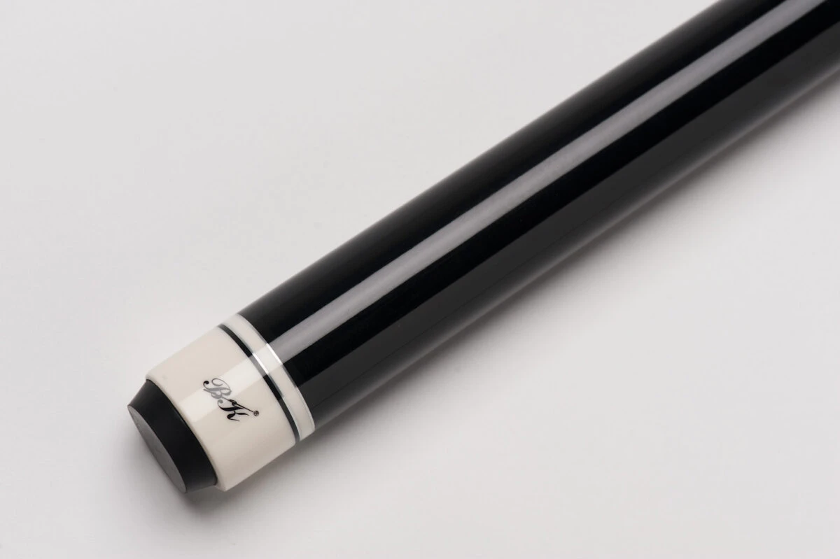 BK BBJ-001 Break/Jump-Queue für Poolbillard, schwarz, mit lackiertem Griffbereich und Kunststoff-Pommeranze