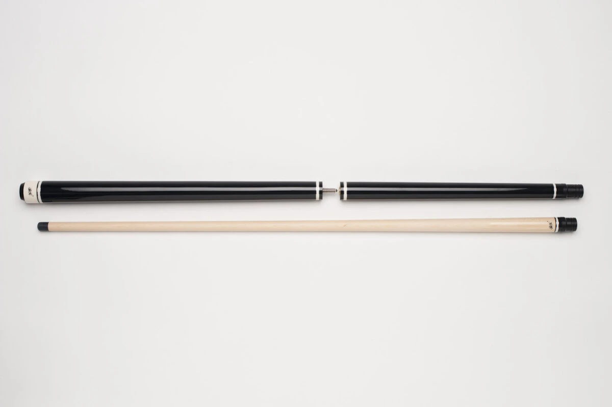 BK BBJ-001 Break/Jump-Queue für Poolbillard, schwarz, mit lackiertem Griffbereich und Kunststoff-Pommeranze