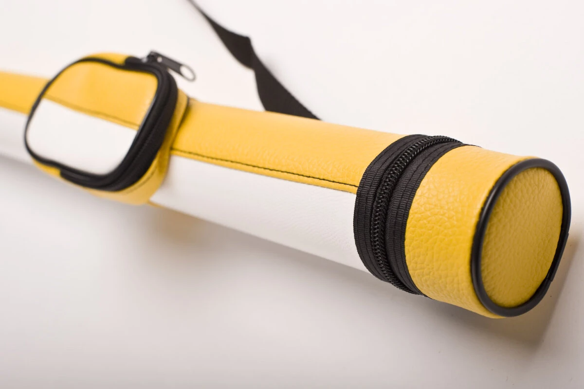 CUEL Billard-Köcher Arsenal 1/1 für Pool-Billard-Queues, aus Kunstleder, mit Schultergurt und Seitentasche für Billardzubehör