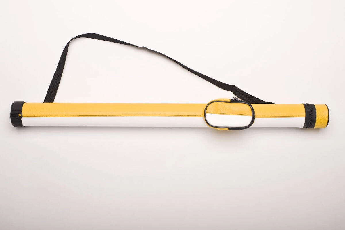 CUEL Billard-Köcher Arsenal 1/1 für Pool-Billard-Queues, aus Kunstleder, mit Schultergurt und Seitentasche für Billardzubehör