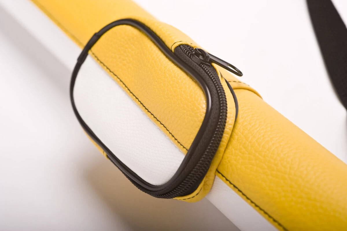 CUEL Billard-Köcher Arsenal 1/1 für Pool-Billard-Queues, aus Kunstleder, mit Schultergurt und Seitentasche für Billardzubehör