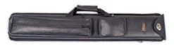 Laperti Billard-Queuetasche Deluxe 3/5 Schwarz Im Wildleder-Look, Mit 2 Seitentaschen Für Zubehör, Tragegriff Und Schultergurt