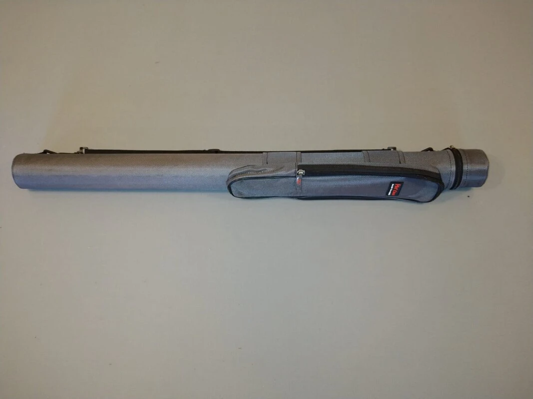 MIT Billard-Köcher grau rund 1/1 für Pool-Billard-Queues mit Schultergurt und Seitentasche